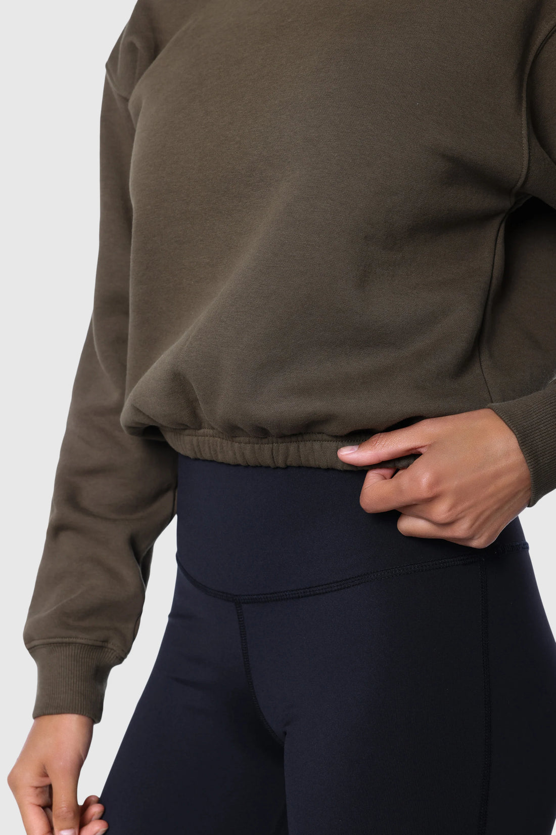 Cinch-Waist Crewneck