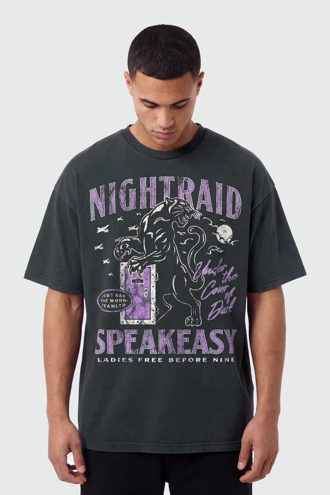 Nightraid Oversized Tee Tees - Front